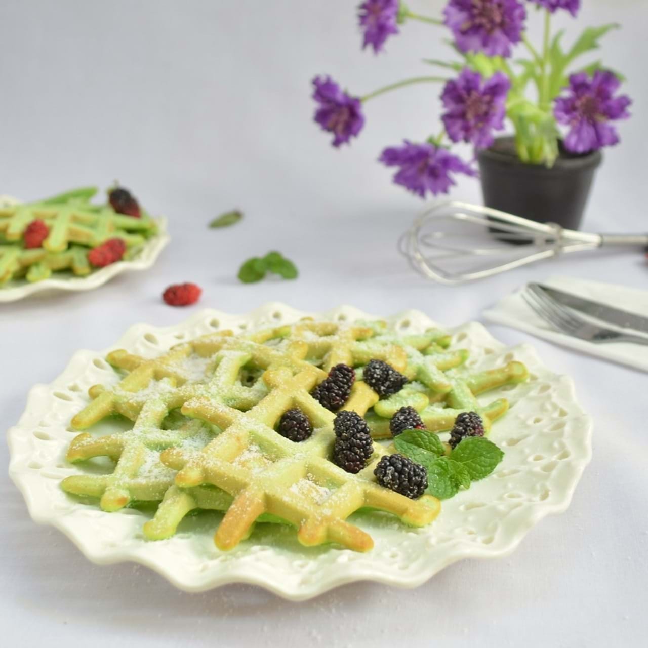 Green Tea Waffle Photo