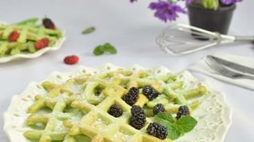 Green Tea Waffle Photo
