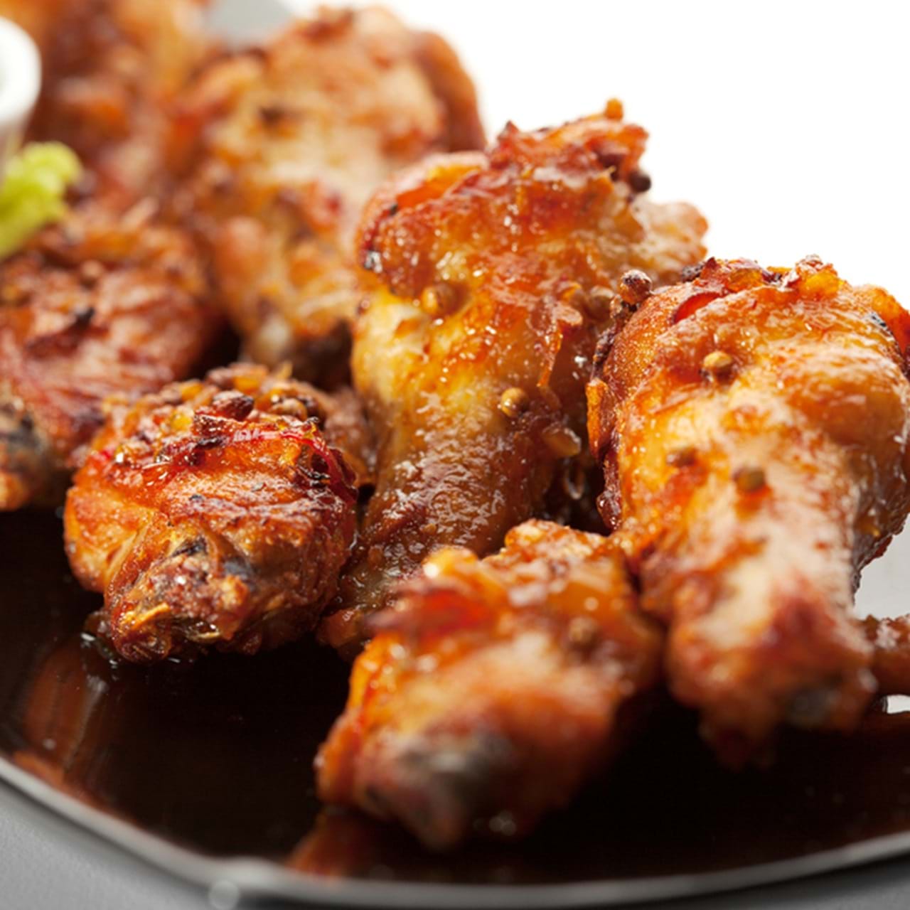Hot Chicken Wings With Curry Sauce Photo