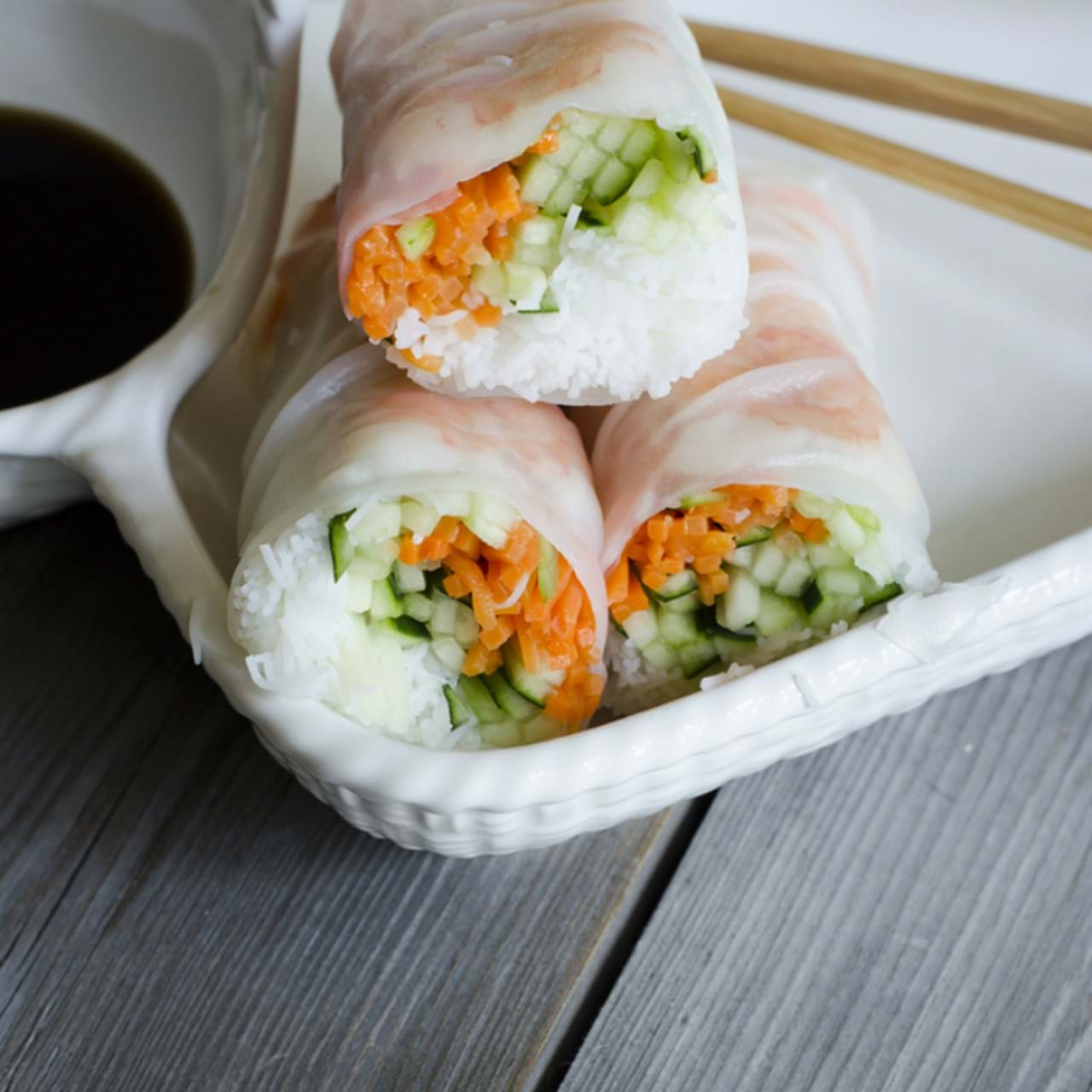 Roll Salmon Sayuran Photo